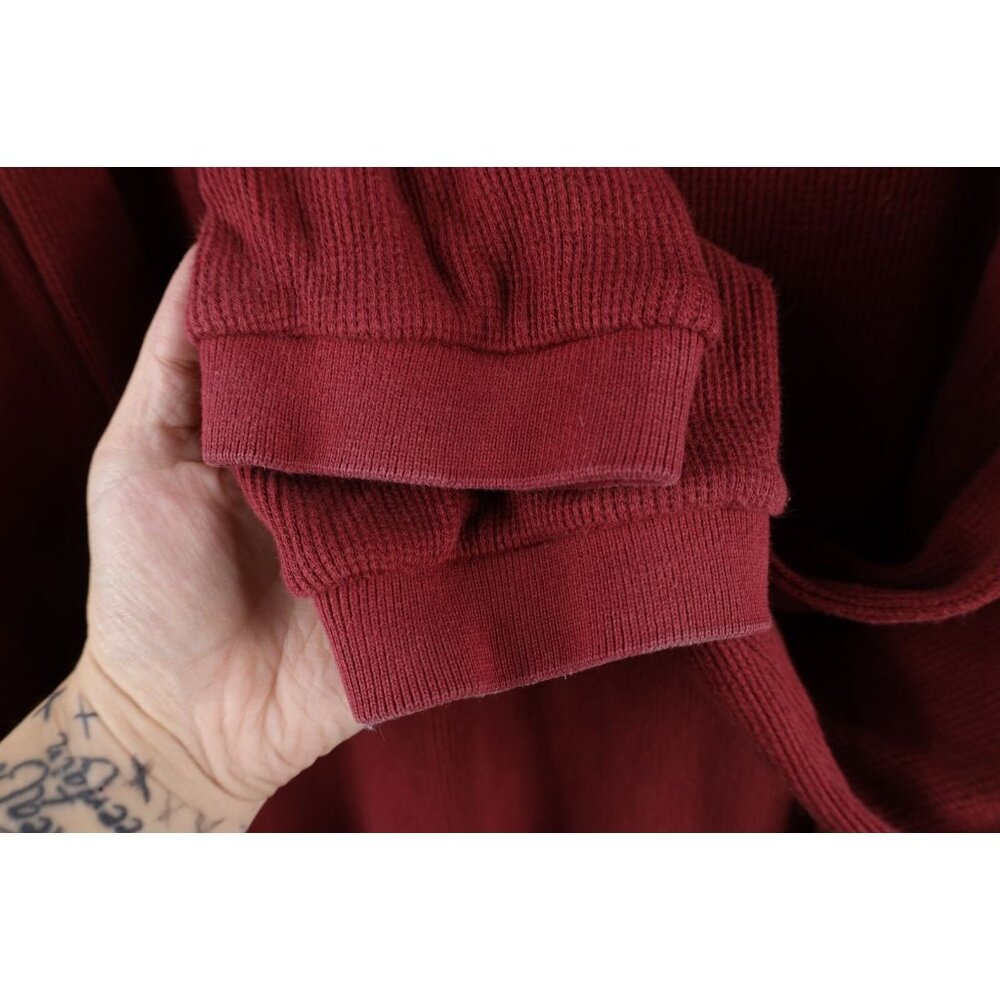 Vtg 90s Woolrich Mens 4XL Faded Striped Thermal Ribbed Knit Long Sleeve T-Shirt - Picture 5 of 10